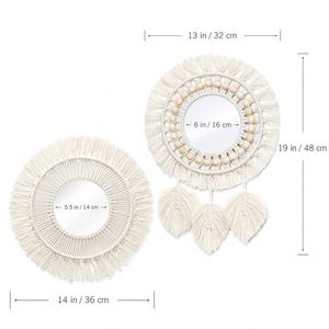 Dekorasyon geçici Vietnamienne Boheme Exterieure espespagnole tığ Macrame Avec Eclat Mur Vert jüt Tisse Premium - Product Image 3