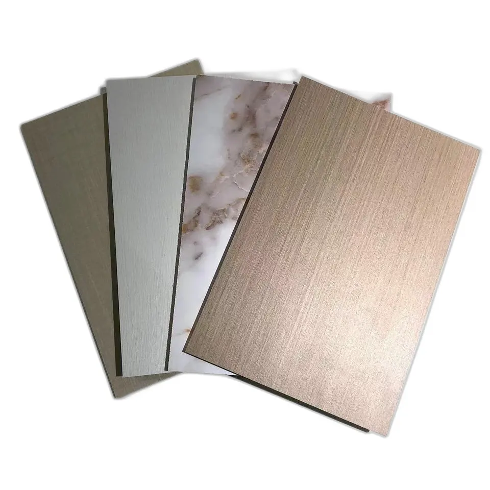 Hojas de plástico con sonido de madera de bambú, tablero a prueba de carbón de bambú, tablero de espuma Wpc, hoja de Panel de pared