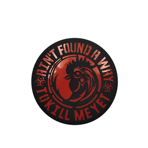Funny Letter Custom Red Color Reflective IR AINT FOUND a <strong>WAY</strong> to KILL ME yet Round Patches Stick <strong>on</strong> Clothing Hat - Product Image 5