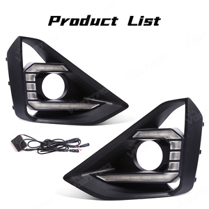 フロントフォグライトカバーLED DRL Isuzu DMax 2024 2025昼間ランニングライトターン信号ヘッドライト12V - Product Image 5