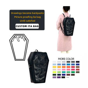 定制青蛙熊棺材蝙蝠太阳不同形状设计带透明窗户的Ita包 - Product Image 4