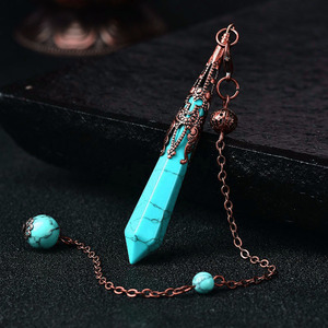 Mặt dây chuyền đá năng lượng hình con lắc, đá thạch anh tím tự nhiên, mới, dành cho nam và nữ, hình sao sáu cánh, dùng để bói toán - Product Image 5