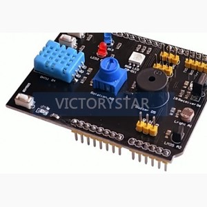 9in1 multifunctional expansion board DHT11 temperature and humidity LM35 buzzer compatibleThe functional modules are as follows - Product Image 1