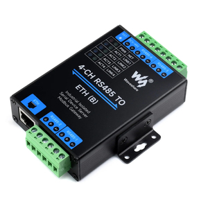 Servidor serie Ethernet RS485 a RJ45 de 4 canales, operación independiente RS485 de 4 canales, módulo serie aislado industrial de montaje en Riel, - Product Image 1
