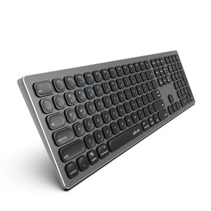 Aikun teclado recargable de aluminio completo Triple 3 teclado Bluetooth 5,0 con estructura tipo tijeras, teclado Delgado ultrafino - Product Image 1
