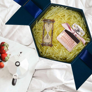 Tùy Chỉnh In Các Tông Màu Xanh Hình Lục Giác Hộp Cứng Bao Bì Sang Trọng Gấp Trang Trí Hộp Quà Tặng Với Nắp Từ - Product Image 4