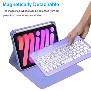 适用于iPad Mini的粉色紫色键盘外壳6 2021外壳8.3英寸带无线键盘 - Product Image 2