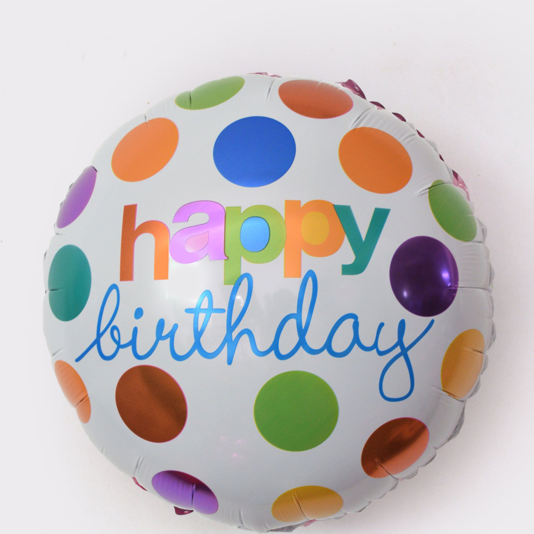 Polka Dot Birthday Balloon
