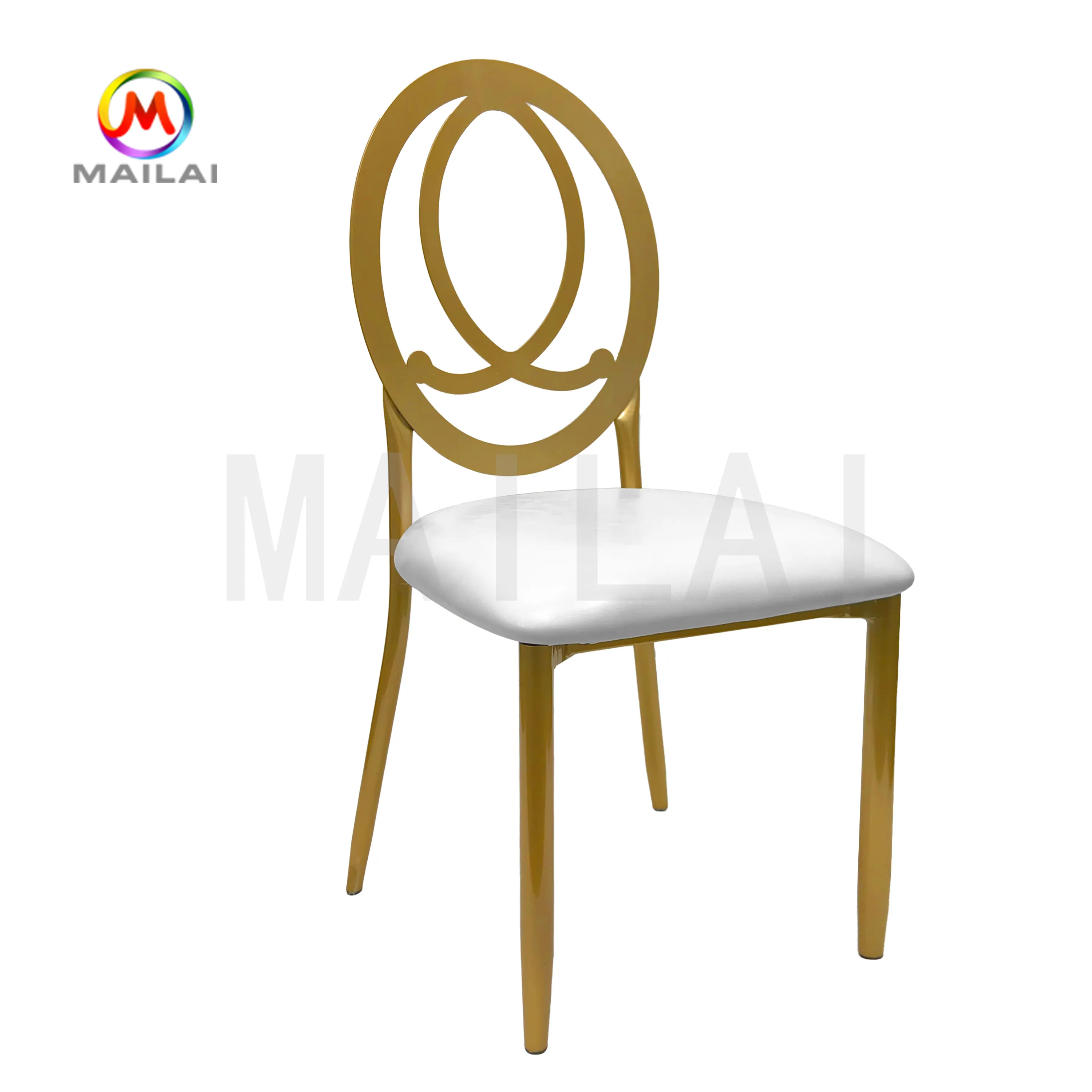 Empilhável design único metal phoenix cadeira com almofada