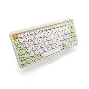 Mini teclado 80 teclas Interruptor de tijera Tecla redonda 2,4G BT Modos duales Teclado inalámbrico Teclado recargable Portátil
