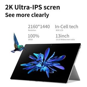 Win11一台上网本T1 2合1平板电脑，带键盘13英寸奔腾金8505涡轮增压最大4.4千兆赫电脑笔记本电脑