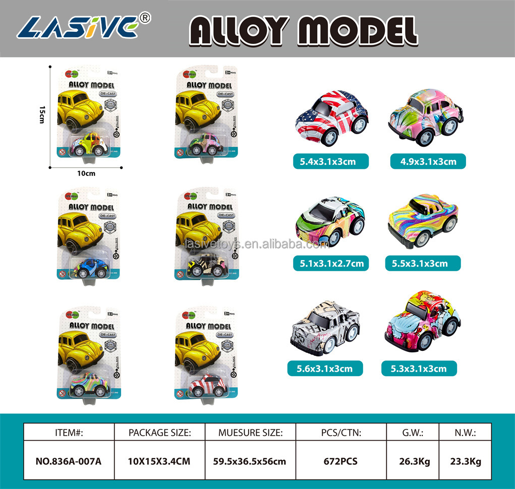 LMS-836A-007A Graffiti Pullback Alloy Car