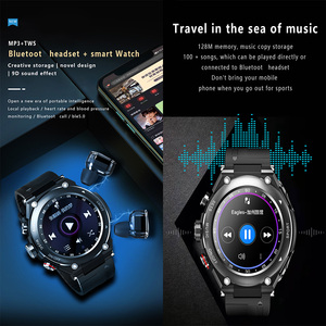 T92 2-in-1スマートウォッチTWSイヤホンIP67防水BTコールボイスアシスタント男性用大容量メモリ - Product Image 6