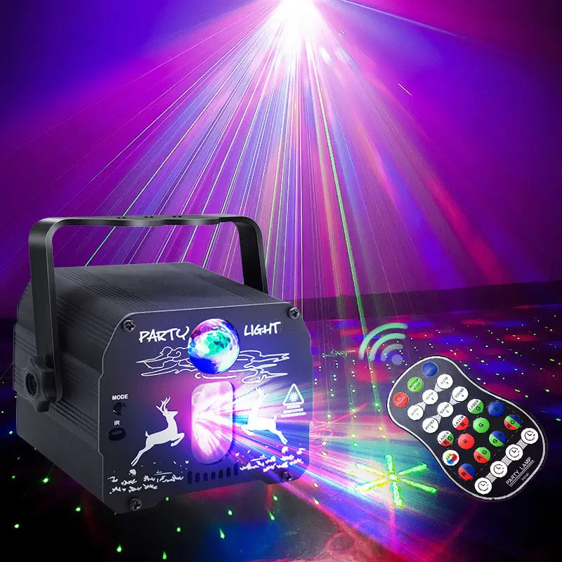 Music Disco Ball KTV Laser DJ Led Stage Light Projector illuminazione per feste per natale alluminio ad alta potenza Led 80 luci Laser 115