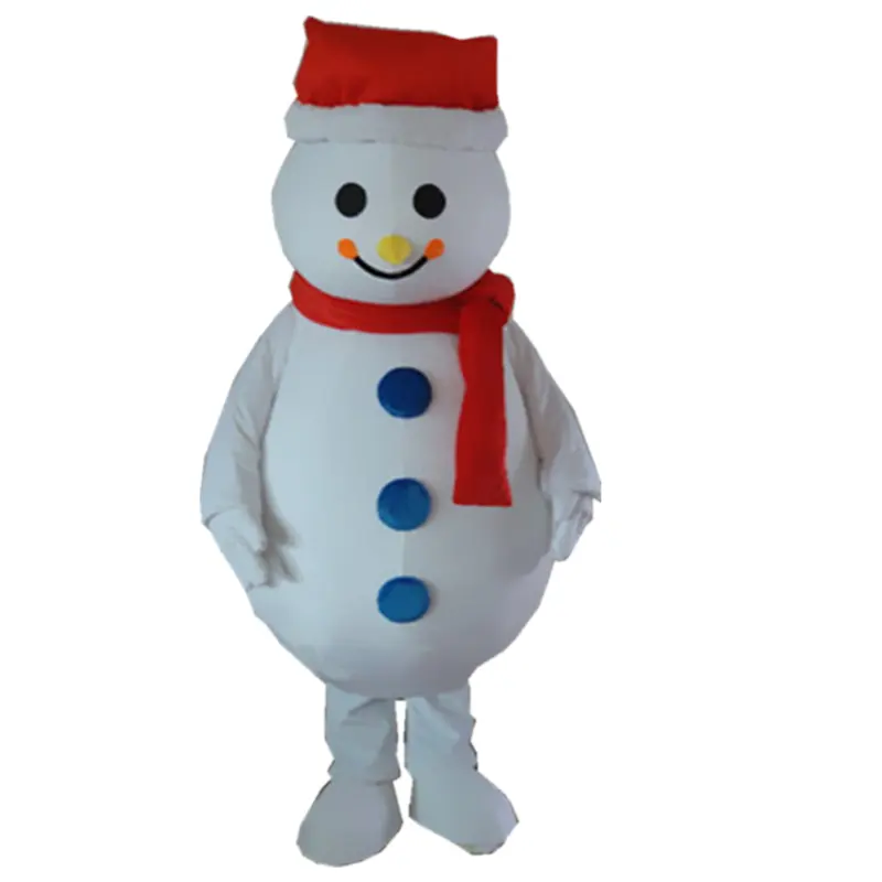 Hola white snowman mascotte costume/Christmas Mascot Costumes