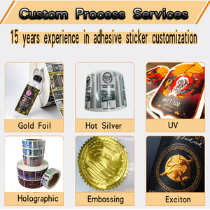 Customized Metallic UV <strong>Decal</strong> Waterproof Personalized Embossed Pvc Logo Custom Cut Glass Label Adhesive Transfer Sticker - Product Image 5