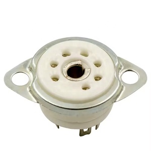 ซ็อกเก็ตหลอดเซรามิก GZC7-F ขนาดเล็ก7ขาเงินฟุตสำหรับ6J1,6J2,6J3,6J4,6J5,6Z4,EAA91,EC92 - Product Image 1