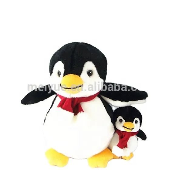 Brinquedo de pelúcia pinguim fofinho com lenço bebê pinguim