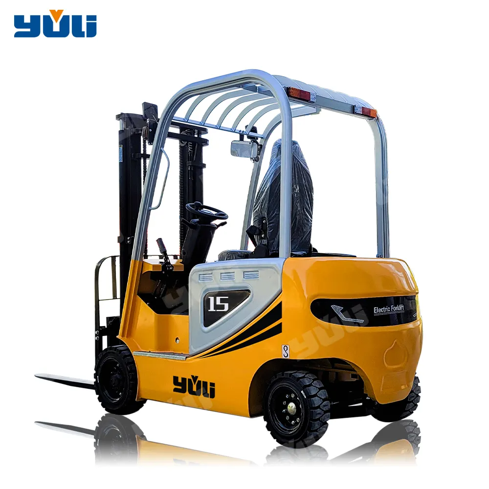 Yuli kaldırma yüksekliği 4 tekerlekli hidrolik kamyon geri çekilebilir taşınabilir motor 60 V 72 V lityum 1.5 ton 2 ton pil elektrikli forklift