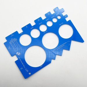 Trung Quốc nhà máy biểu tượng tùy chỉnh nhựa đa chức năng tấm đo vít đường kính chủ đề Pitch Gauge Cai Trị - Product Image 2