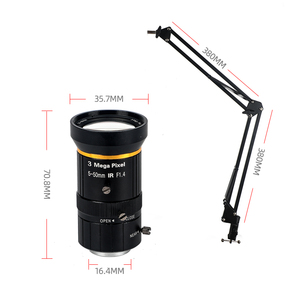 Industrial Digital Video Microscope Camera Universal Bracket Table Stand 5-50MM Focal-Length Zoom <strong>C</strong> <strong>Mount</strong> Lens Camera - Product Image 4
