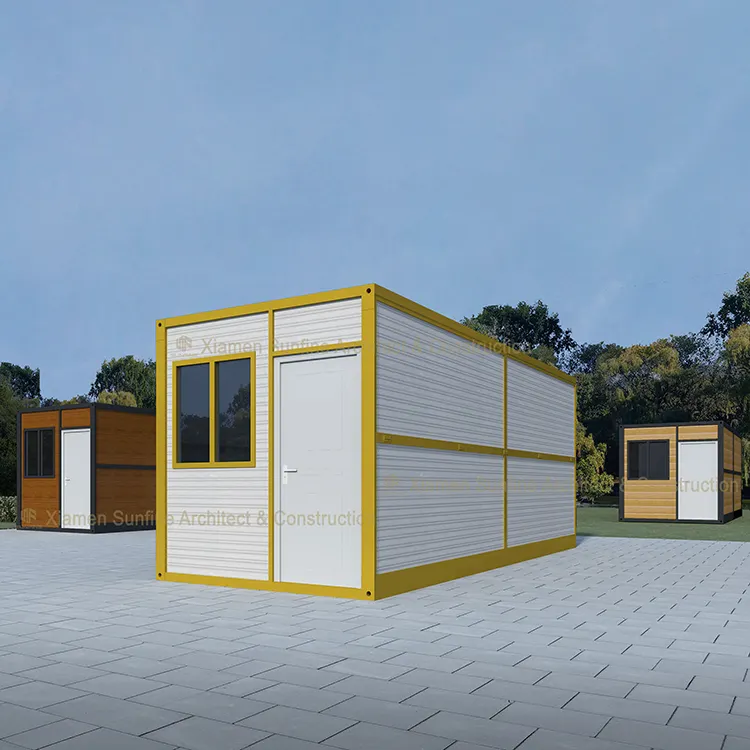 Maison de stockage modulaire préfabriquée, chantier de Construction, Site d'accueil, maison de conteneur de 20 pieds