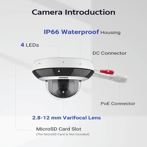 ANNKE 4MP 4X光学变焦PoE PTZ摄像机IP66防水户外彩色夜视防雾安全摄像机 - Product Image 5