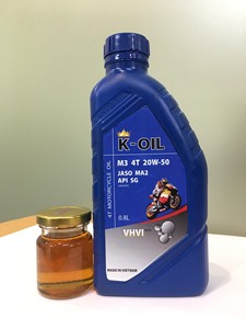 K-<span class=keywords><strong>OIL</strong></span> 4T M3 motor yağı 20W-50 API SG JASO MA2 OEM fabrika yarı sentetik motor yağı 4 zamanlı motosiklet Vietnam - Product Image 5