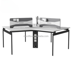 Oficina Mesa de ordenador Estación DE TRABAJO Conjunto de muebles Moderno Soho Trabajo en equipo Diseño de 3 asientos Escritorios de oficina