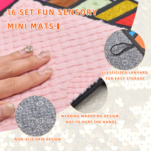 <strong>16</strong> Set Sensory Mini Mats for Kids Assorted Textured <strong>Play</strong> Mat Sensory Tiles Educational Tactile for Activity Sensory Wall Panel - Product Image 5