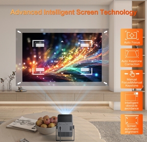 Mini 4K Projetor <span class=keywords><strong>Android</strong></span> 13 Auto Focus Lens <span class=keywords><strong>LED</strong></span> Lâmpada Portátil WiFi Home Theater Cinema Educação HM103 projetor portátil