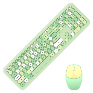 MOFii Cute 104 <strong>Keys</strong> 666 Full-<strong>Sized</strong> Typewriter Keycap Colorful <strong>Keyboards</strong> <strong>Computer</strong> Laptop Desktop Wireless <strong>Keyboard</strong> and Mouse - Product Image 1