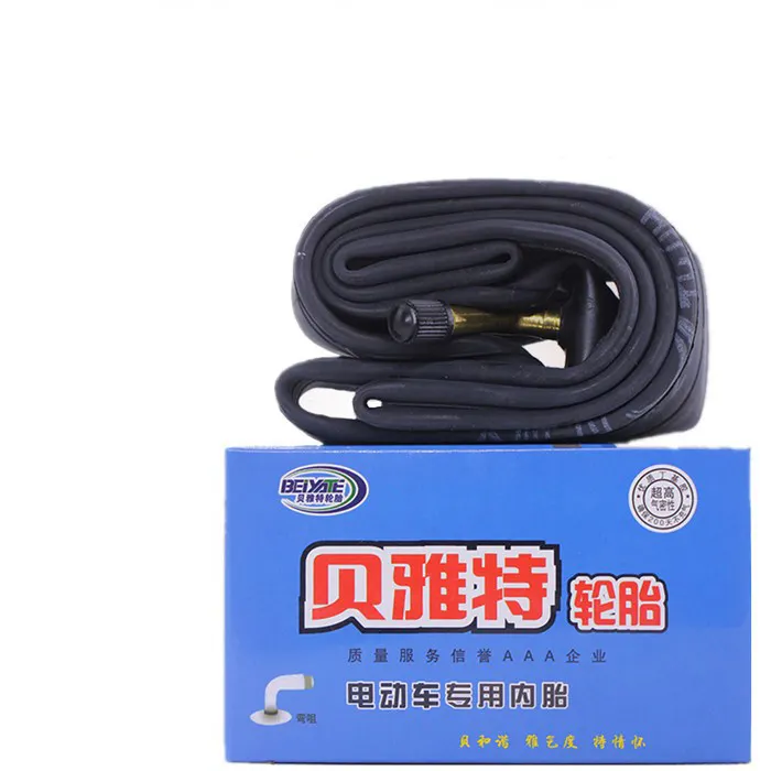 Full size E-bike inner tube 12 inch 14 inch 16 inch 18 inch curved value electric bicycle inner tube