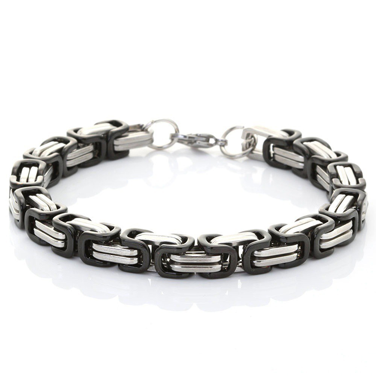 #6 noir/silver-5mm-22cm