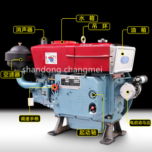 Inter <strong>22HP</strong> Diesel Engine with Single Cylinder Water-Cooled 20HP Water Pump for Agriculture Core Components Motor and Gearbox - Product Image 6