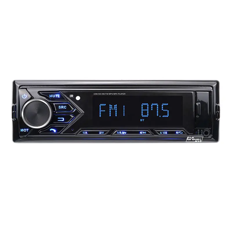 Rádio automotivo de 1 din, receptor de áudio estéreo mp3 player, bluetooth, celular, mãos livres, usb/sd, aux radio, gravador de fita