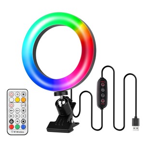 6 นิ้ว RGB ไฟวงแหวนคอมพิวเตอร์ LED Selfie แหวนไฟโทรศัพท์แบบพกพากระพริบคลิปสตรีมมิ่งสดเติมแสง - Product Image 1