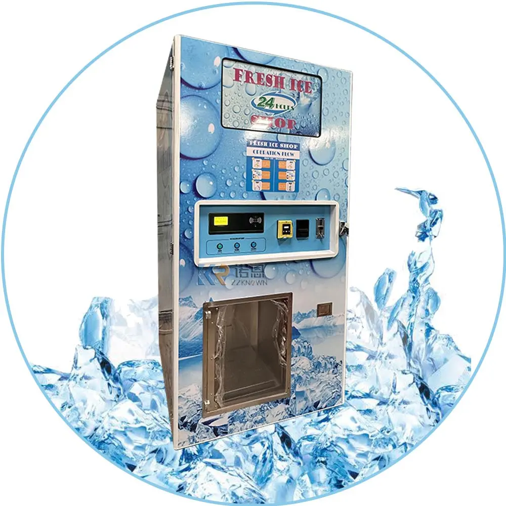Máquina Expendedora de hielo al aire libre comercial 2024 a la venta máquina expendedora de cubitos de hielo operada con tarjeta IC de monedas