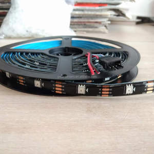 DC 12V WS2815 4-polige LED-Licht leiste Individuell adressierbare programmier bare RGB-Pixel-LED-Streifen leuchten Schwarze Leiterplatte 30 60 144LEDs/m - Product Image 2
