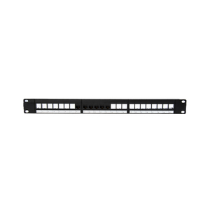 24 puertos descargados montaje en rack en blanco blindado UTP FTP SFTP Cable de red Patch Panel para módulos Keystone Jack - Product Image 3