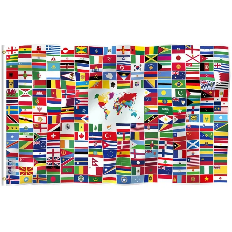 100% Hot Sale Kunden spezifische World Country Flags, Namen von Länder flaggen, Länder flaggen der Welt mit Namen