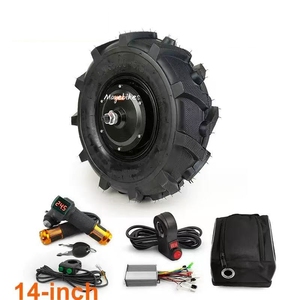 Kit de conversión de Motor Wheelbrrow para agricultura eléctrica de 14 pulgadas y 500W, Kit de controlador de acelerador de baja velocidad, Motor de cubo de 500W para granja - Product Image 1