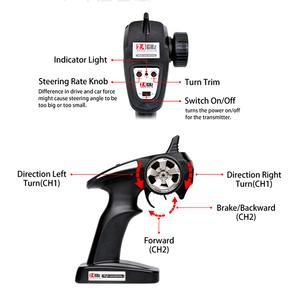 2.4g 4wd Rc Off Road aracı 1:14 ölçekli Model oyuncak kamyon elektrikli uzaktan kumanda su geçirmez yüksek hızlı yarış 30-45km/saat - Product Image 4