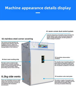 Chine Guangzhou 220v 1056 oeufs de poule incubateur d'oeufs commercial livraison gratuite incubateur couver et élever des poussins - Product Image 3