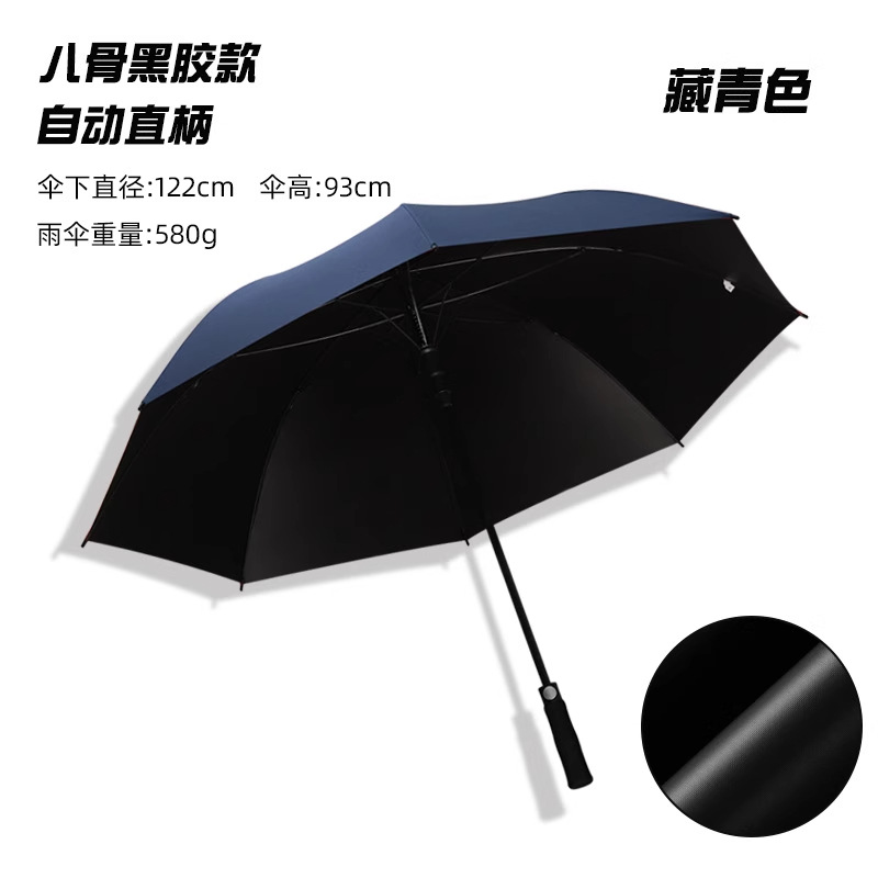 Straight-handle black vinyl - Navy blue