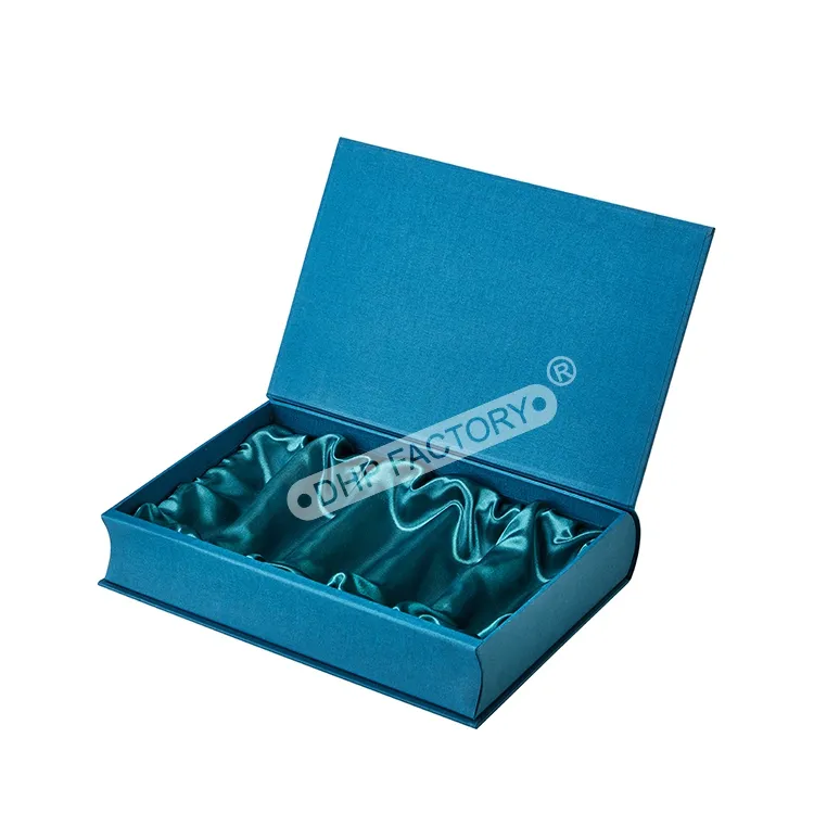 Мини-дизайнерская поддельная бумажная книжка в форме масляной бутылки, упаковка, магнитная Подарочная коробка с шелковым полотном