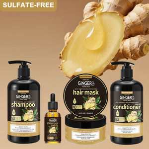Private Label Gezonde Natuurlijke Biologische Haarverzorging Olie Controle Anti Verlies Hergroei Theeboom Gember Haargroei Shampoo Set - Product Image 1