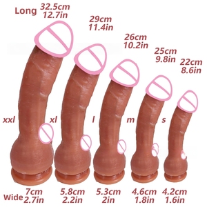 22-32,5 cm Masturbation Große schwarze Dildos Sexspielzeug für Frauen Lebensechte flüssige Silikon Riesige <span class=keywords><strong>Dildo</strong></span> XxL - Product Image 5