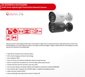 Hikvision กล้องวงจรปิด CCTV แบบหัวกระสุน8 MP ของแท้, DS-2CD2087G3-LI2UY/S(L) 3โหมด40ม. การจำแนกยานพาหนะ - Product Image 5