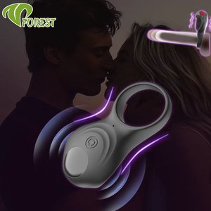 TT FOREST Wiederverwendbares Erwachsenen-Sexprodukt Vibrierende Kondome Penisring Dildo Vibrator zur Vergrößerung USB-Aufladung Cockring für Männer - Product Image 3